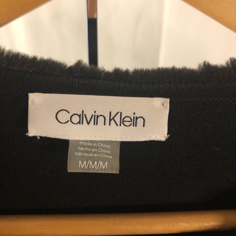 Calvin Klein Faux Black Fur Jacket! Size Medium! - Picture 3 of 6